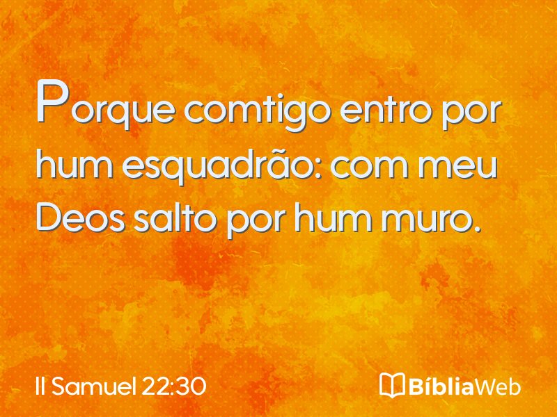 II Samuel 22:30 em imagem para compartilhar