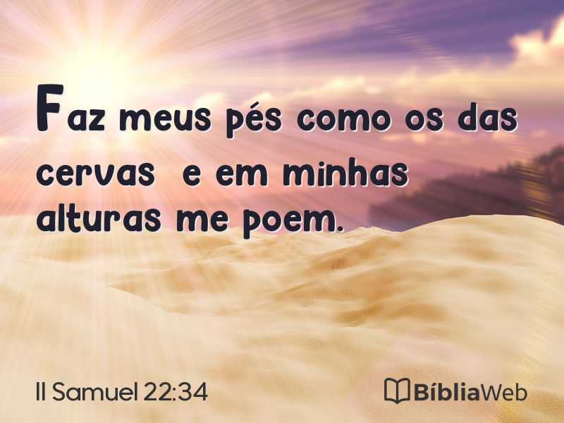 II Samuel 22:34 em imagem para compartilhar