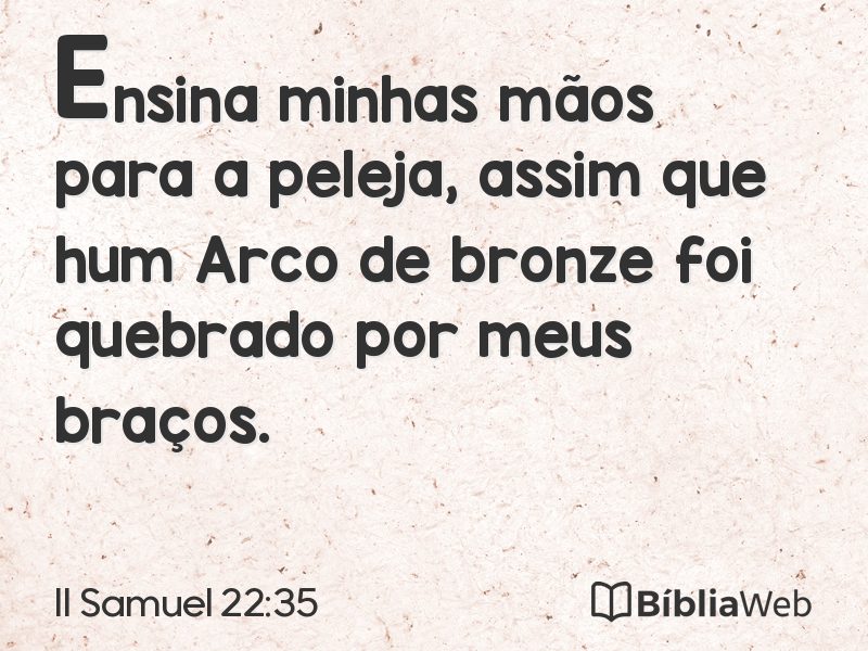II Samuel 22:35 em imagem para compartilhar