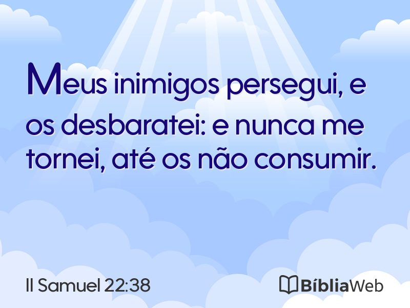 II Samuel 22:38 em imagem para compartilhar