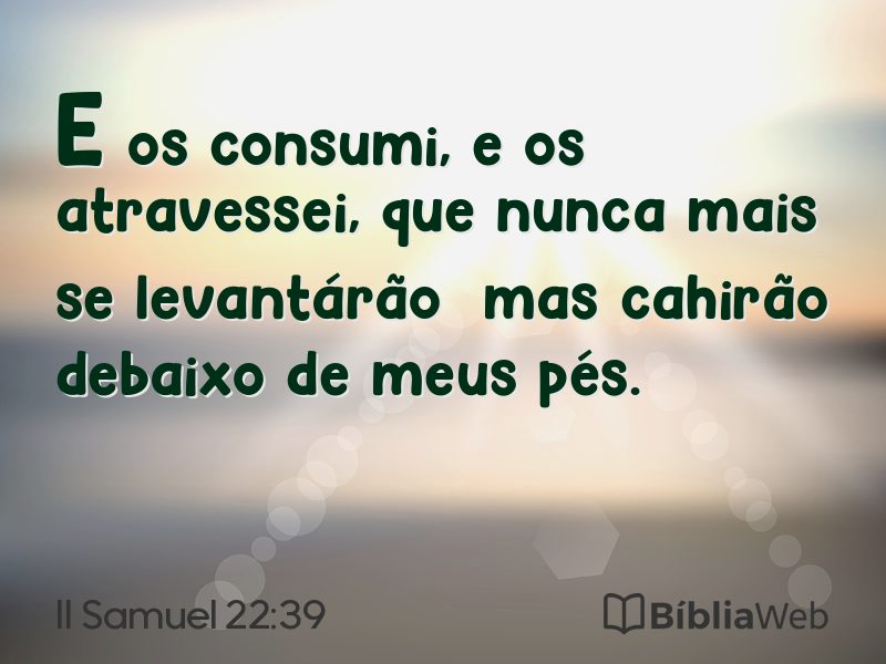 II Samuel 22:39 em imagem para compartilhar