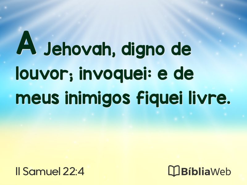 II Samuel 22:4 em imagem para compartilhar