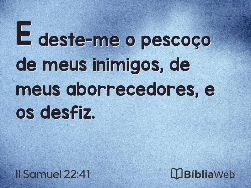 II Samuel 22:41 em imagem para compartilhar