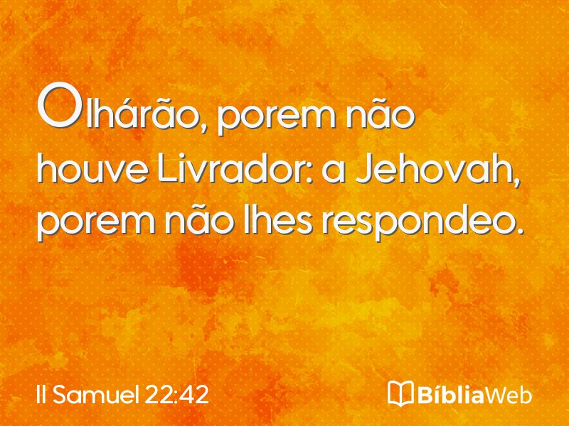 II Samuel 22:42 em imagem para compartilhar
