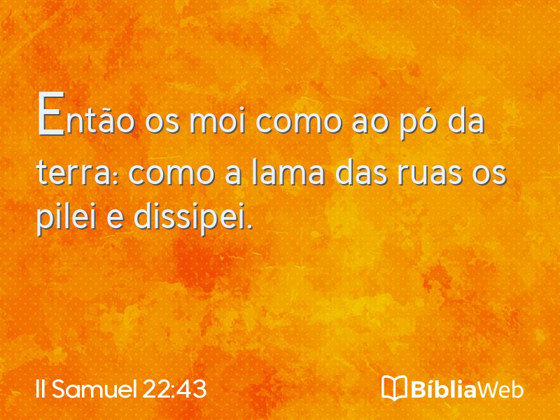 II Samuel 22:43 em imagem para compartilhar