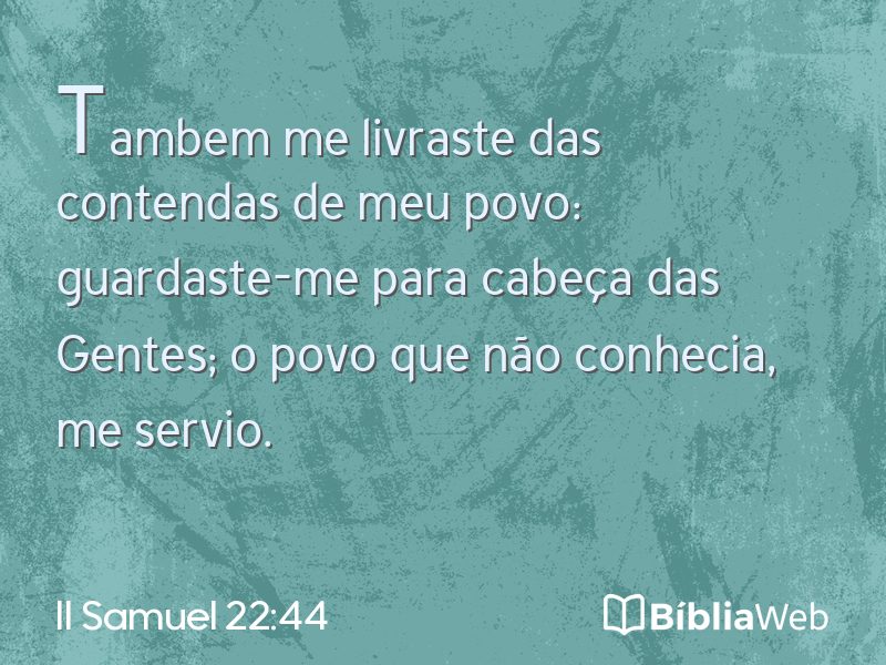 II Samuel 22:44 em imagem para compartilhar