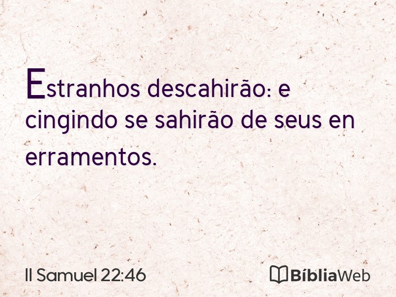 II Samuel 22:46 em imagem para compartilhar