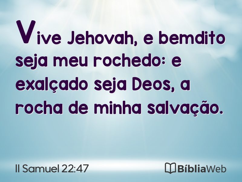 II Samuel 22:47 em imagem para compartilhar