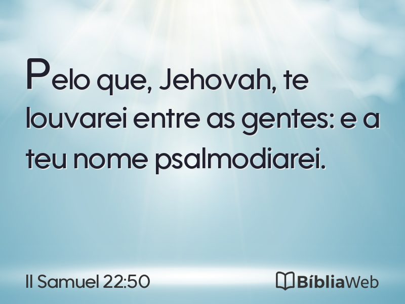 II Samuel 22:50 em imagem para compartilhar