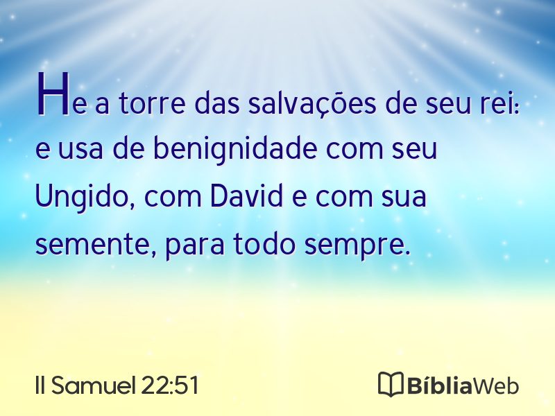 II Samuel 22:51 em imagem para compartilhar