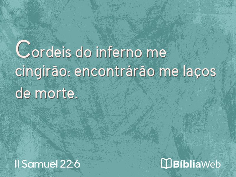 II Samuel 22:6 em imagem para compartilhar