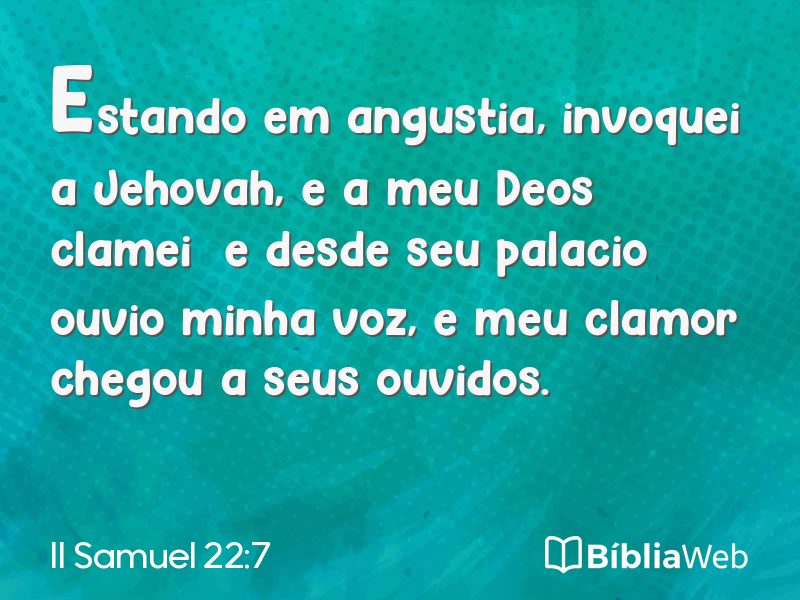 II Samuel 22:7 em imagem para compartilhar