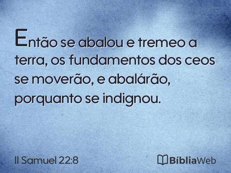 II Samuel 22:8 em imagem para compartilhar