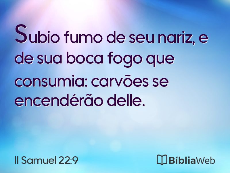 II Samuel 22:9 em imagem para compartilhar
