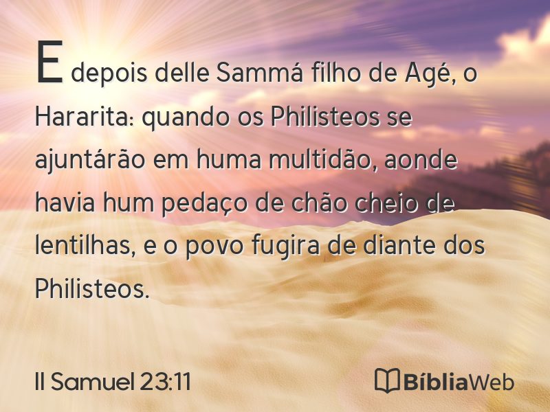 II Samuel 23:11 em imagem para compartilhar