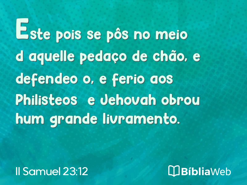 II Samuel 23:12 em imagem para compartilhar