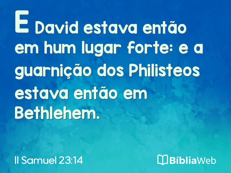 II Samuel 23:14 em imagem para compartilhar