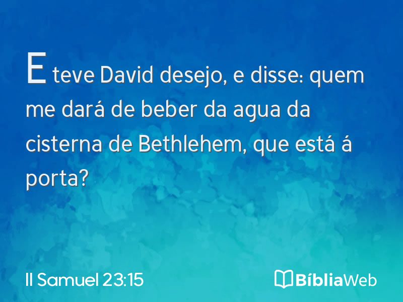 II Samuel 23:15 em imagem para compartilhar