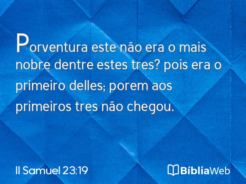 II Samuel 23:19 em imagem para compartilhar
