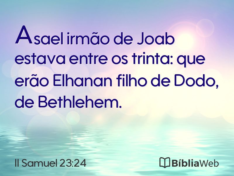 II Samuel 23:24 em imagem para compartilhar