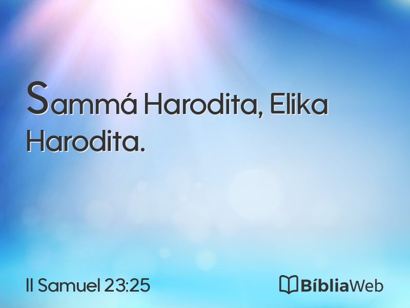 II Samuel 23:25 em imagem para compartilhar