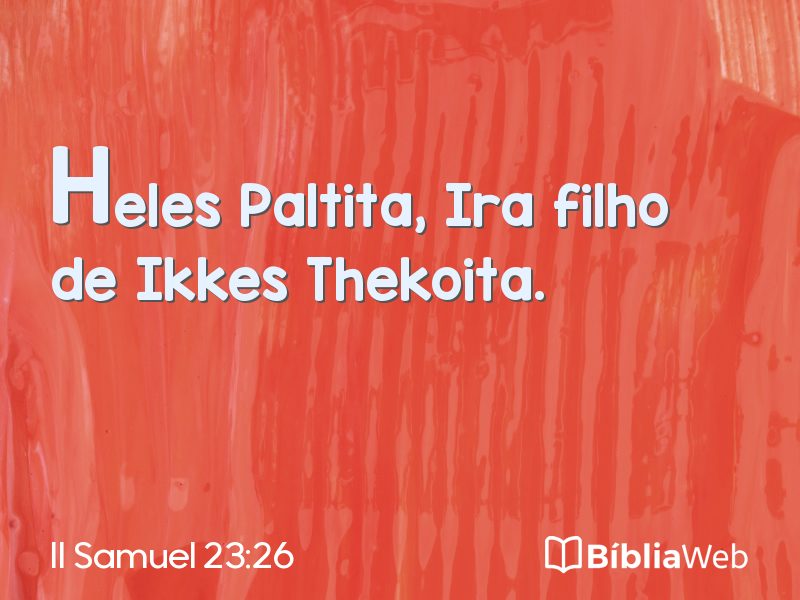 II Samuel 23:26 em imagem para compartilhar