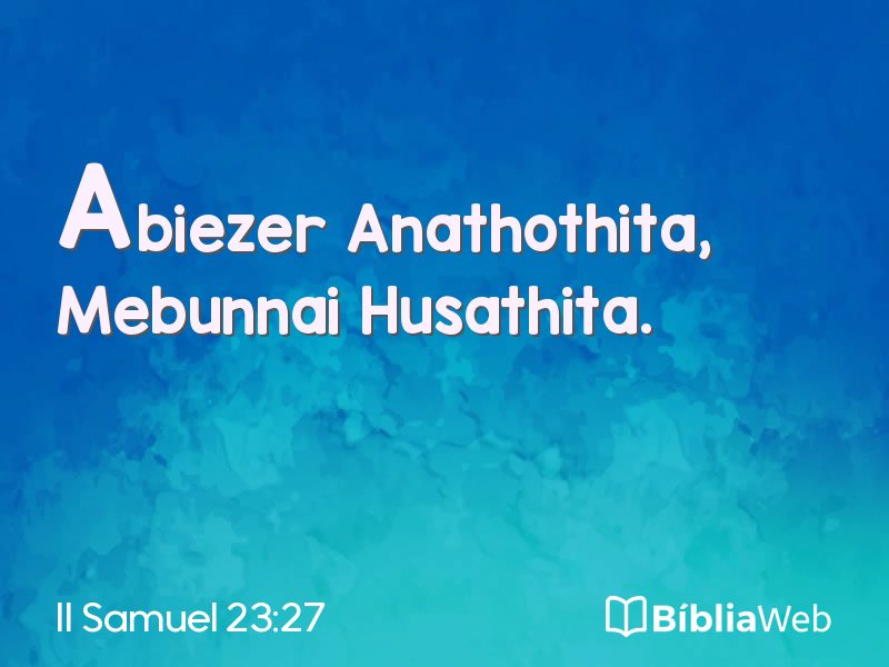 II Samuel 23:27 em imagem para compartilhar
