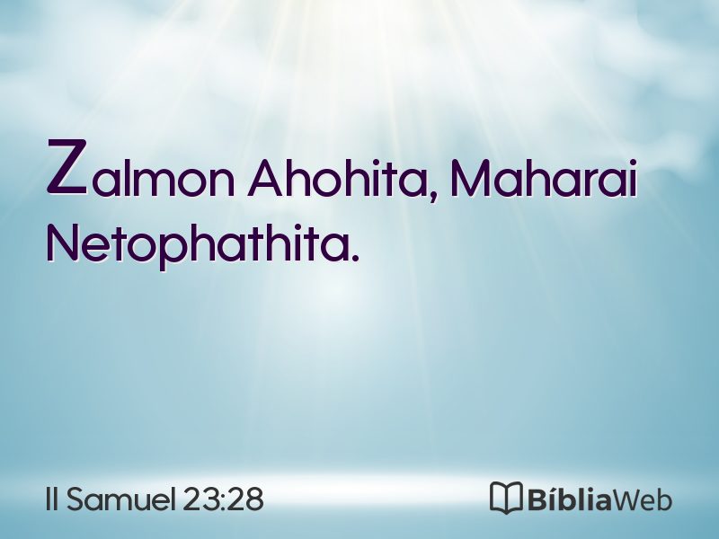 II Samuel 23:28 em imagem para compartilhar