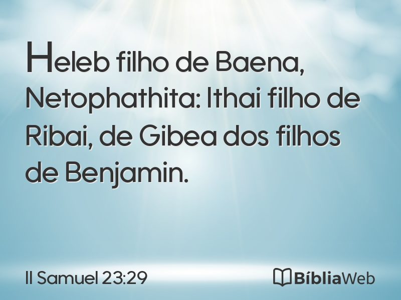 II Samuel 23:29 em imagem para compartilhar