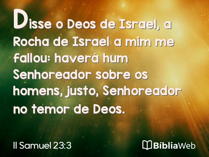 II Samuel 23:3 em imagem para compartilhar