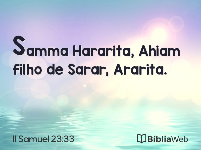II Samuel 23:33 em imagem para compartilhar