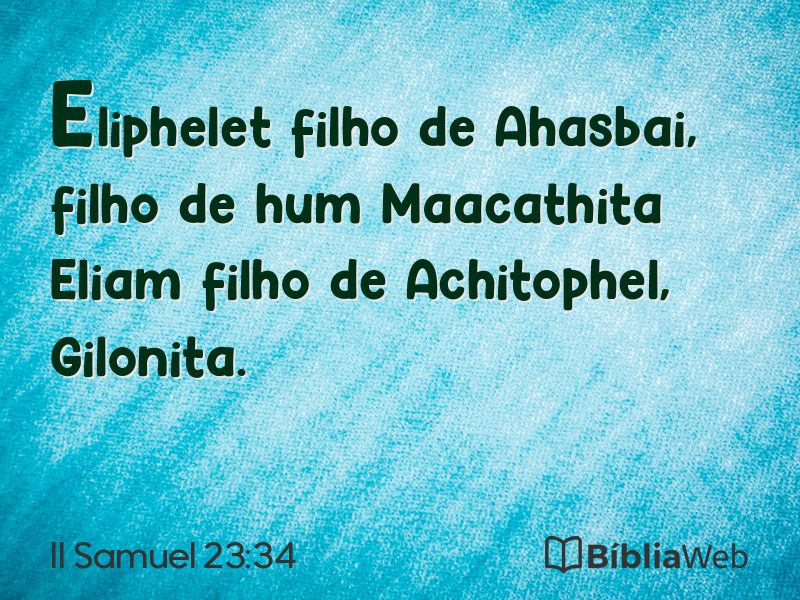 II Samuel 23:34 em imagem para compartilhar