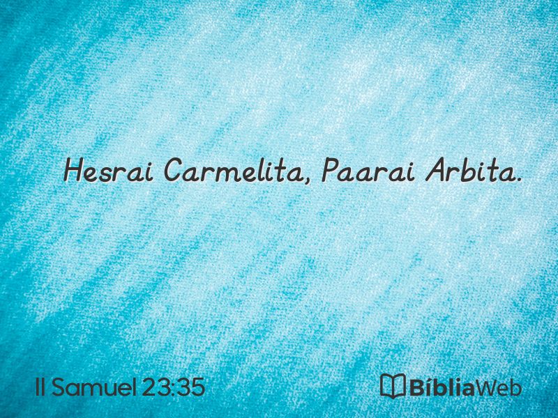 II Samuel 23:35 em imagem para compartilhar