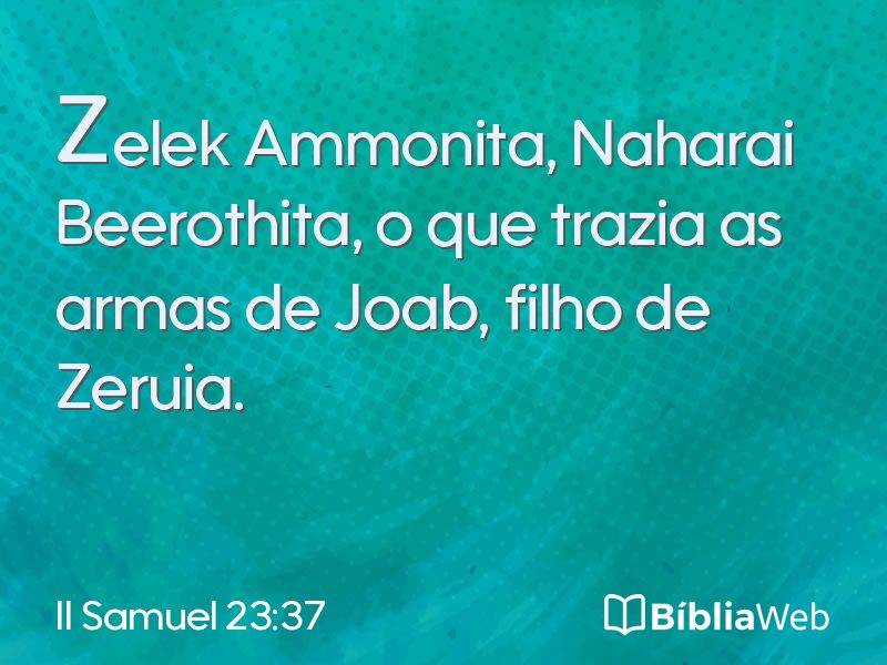 II Samuel 23:37 em imagem para compartilhar