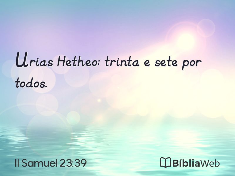 II Samuel 23:39 em imagem para compartilhar