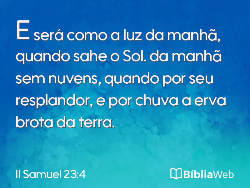 II Samuel 23:4 em imagem para compartilhar