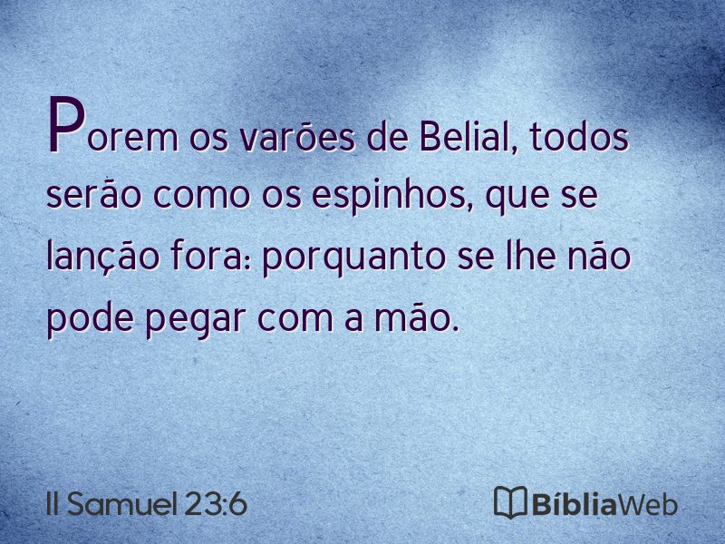 II Samuel 23:6 em imagem para compartilhar