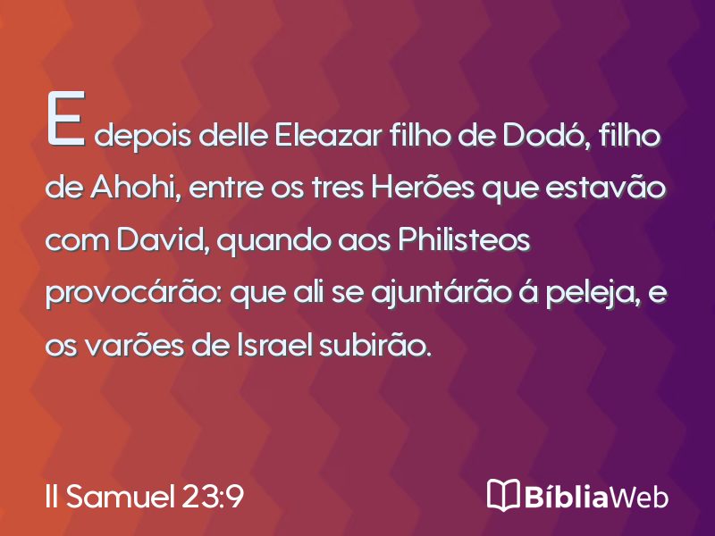 II Samuel 23:9 em imagem para compartilhar