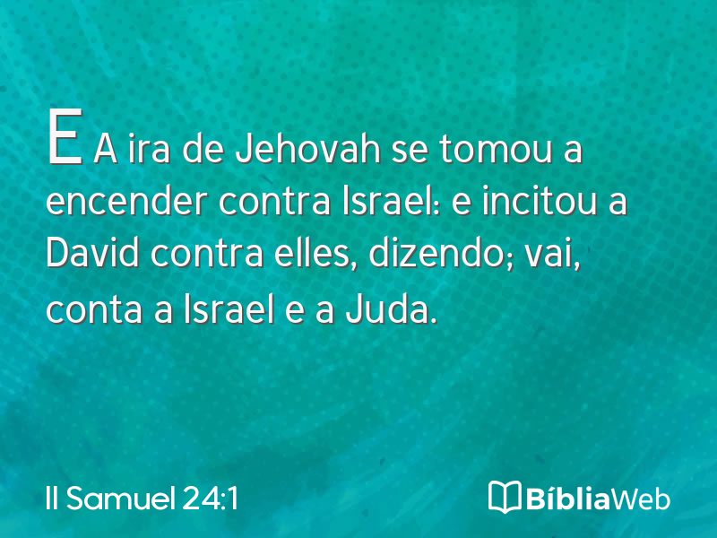 II Samuel 24:1 em imagem para compartilhar