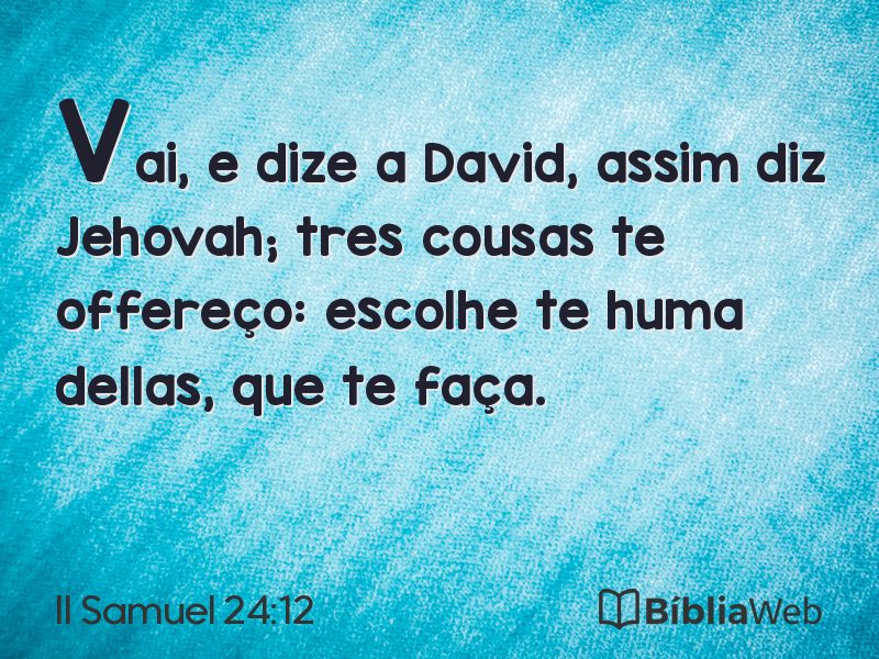 II Samuel 24:12 em imagem para compartilhar