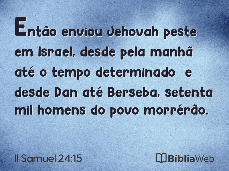 II Samuel 24:15 em imagem para compartilhar