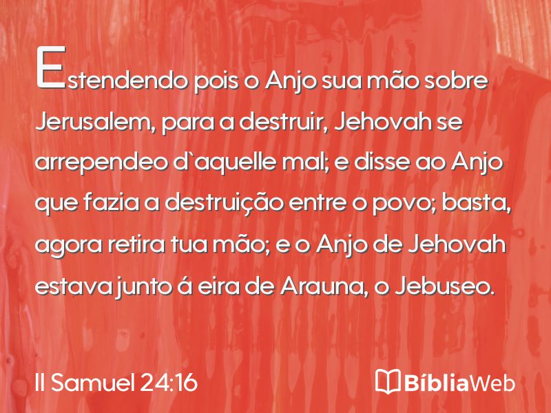 II Samuel 24:16 em imagem para compartilhar