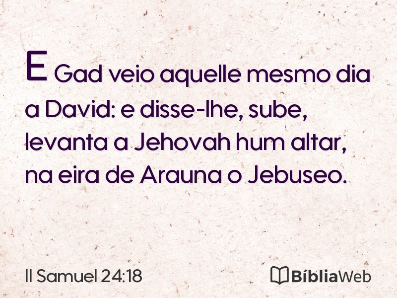 II Samuel 24:18 em imagem para compartilhar