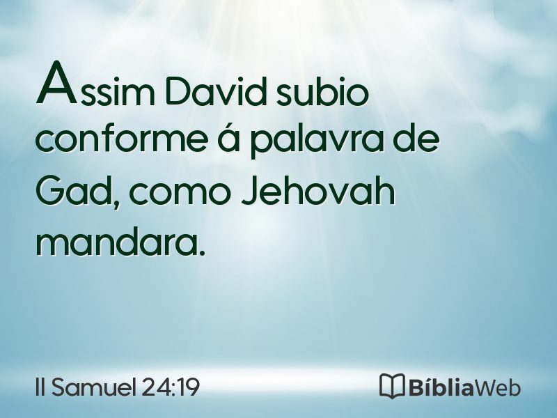 II Samuel 24:19 em imagem para compartilhar