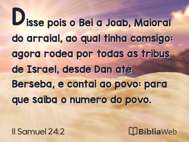 II Samuel 24:2 em imagem para compartilhar