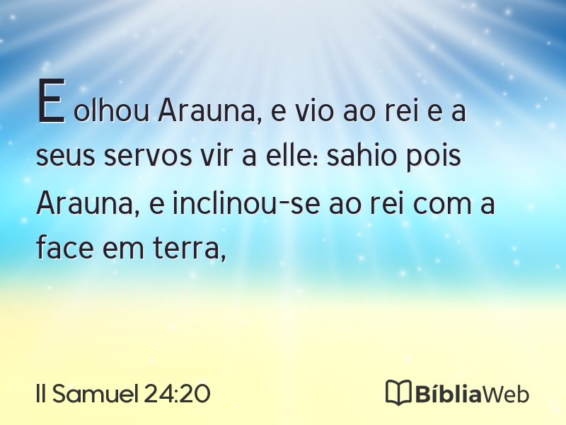 II Samuel 24:20 em imagem para compartilhar