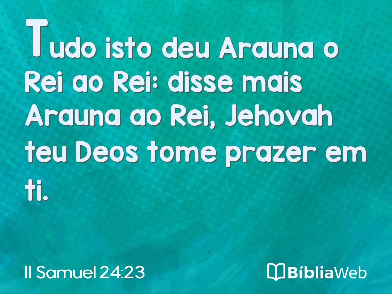 II Samuel 24:23 em imagem para compartilhar
