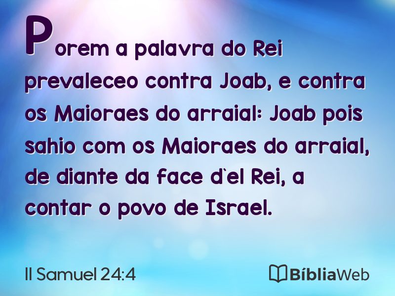 II Samuel 24:4 em imagem para compartilhar