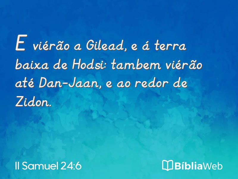 II Samuel 24:6 em imagem para compartilhar