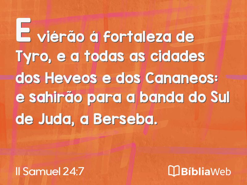II Samuel 24:7 em imagem para compartilhar